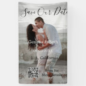 Sla de datum op eenvoudige minimale QR-scan code d Spandoek (Verticaal)