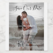 Sla de datum op eenvoudige minimale QR-scan code d Wijn Etiket (Enkel label)