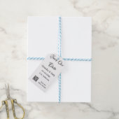Sla de datum op eenvoudige minimale QR-scan codede Cadeaulabel (Met Touw)