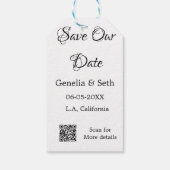 Sla de datum op eenvoudige minimale QR-scan codede Cadeaulabel (Achterkant)