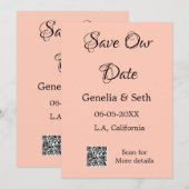 Sla de datum op eenvoudige minimale QR-scan codede Kaart (Voorkant / Achterkant)