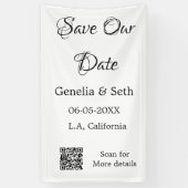 Sla de datum op eenvoudige minimale QR-scan codede Spandoek (Verticaal)