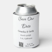 Sla de datum op eenvoudige minimale QR-scancodedet Blikjeskoeler (Blikje Voorkant)