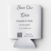 Sla de datum op eenvoudige minimale QR-scancodedet Blikjeskoeler (Achterkant)