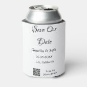 Sla de datum op eenvoudige minimale QR-scancodedet Blikjeskoeler (Blikje Achterkant)