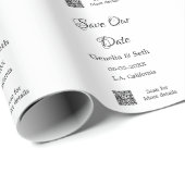 Sla de datum op eenvoudige minimale QR-scancodedet Cadeaupapier (Rol Hoek)