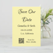 Sla de datum op eenvoudige minimale QR-scancodedet Kaart (Staand voorkant)