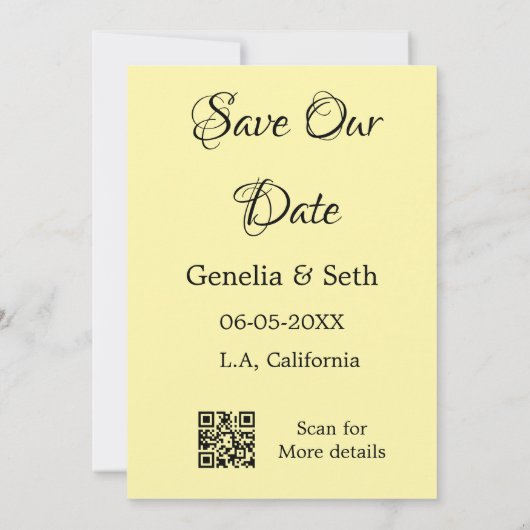 Sla de datum op eenvoudige minimale QR-scancodedet Kaart (Achterkant)