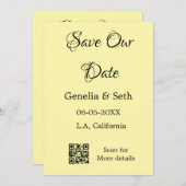 Sla de datum op eenvoudige minimale QR-scancodedet Kaart (Voorkant / Achterkant)