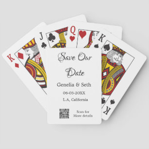 Sla de datum op eenvoudige minimale QR-scancodedet Pokerkaarten