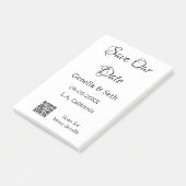 Sla de datum op eenvoudige minimale QR-scancodedet Post-it® Notes (Schuin)