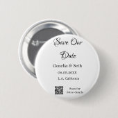 Sla de datum op eenvoudige minimale QR-scancodedet Ronde Button 5,7 Cm (Voorkant /achterkant)