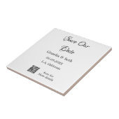 Sla de datum op eenvoudige minimale QR-scancodedet Tegeltje (Zijkant)