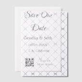 Sla de datum op eenvoudige minimale QR-scancodedet Vellum Uitnodigingen (Offset (Uitnodiging))