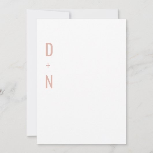 Sla de datum op Eenvoudige Minimalistische Uitnodi Kaart (Achterkant)