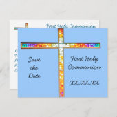 Sla de datum op - Eerste Heilige Communie (jongen) Kaart (Voorkant / Achterkant)