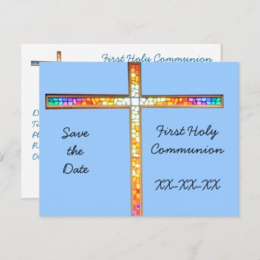 Sla de datum op - Eerste Heilige Communie (jongen) Kaart (Voorkant / Achterkant)