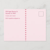 Sla de datum op Eerste verjaardag voor een meisje Aankondigingskaart (Achterkant)