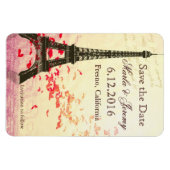 Sla de datum op Eiffeltoren stijl Magneet (Horizontaal)