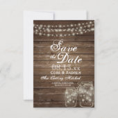 Sla de datum op Elegant Rustieke Metselaarsbus Lic Kaart (Voorkant)