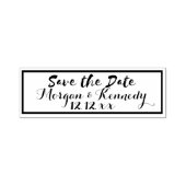 Sla de datum op Elegant Wedding Self Inking Stamp Zelfinktende Stempel (Design)