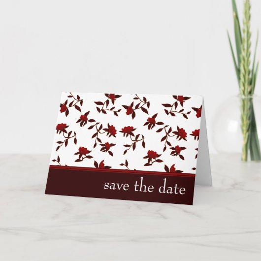 Sla de datum op : Elegante Bloemen : Aankondiging (Voorkant)