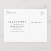 Sla de datum op elegante foto briefkaart (Achterkant)