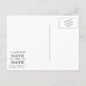 Sla de datum op Elegante  krijtbordstijl Aankondigingskaart (Achterkant)