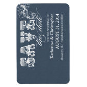 Sla de datum op Elegante  magneten (Verticaal)