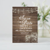 Sla de datum op Elegante Rustieke Metselpot Lichte Kaart (Staand voorkant)