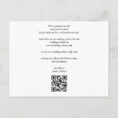 Sla de datum op Elegante Script Foto QR Code Briefkaart (Achterkant)