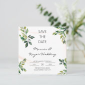 Sla de datum op Elegante Trouw Uitnodiging  (Staand voorkant)