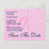 Sla de datum op elk jaar Verrassing Verjaardag Bla Aankondigingskaart (Achterkant)