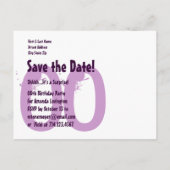 Sla de datum op elk jaar Verrassing Verjaardag S00 Aankondigingskaart (Achterkant)