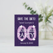 Sla de datum op elk jaar Verrassing Verjaardag S00 Aankondigingskaart (Staand voorkant)