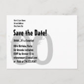 Sla de datum op elk jaar Verrassing Verjaardag Z00 Aankondigingskaart (Achterkant)