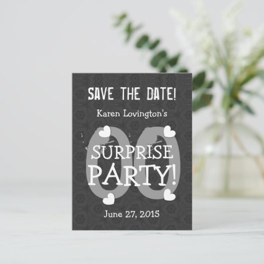 Sla de datum op elk jaar Verrassing Verjaardag Z00 Aankondigingskaart (Staand voorkant)