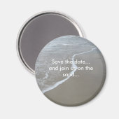 Sla de datum op...en doe mee op het zand... magneet (Voorkant / Achterkant)