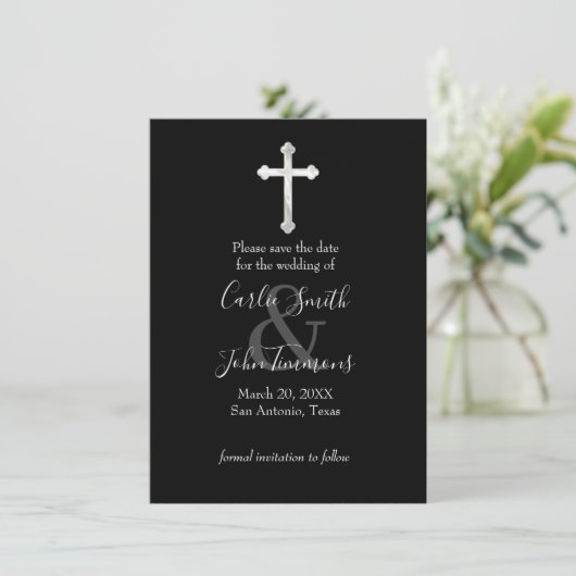 Sla de datum op en kruis elke kleur save the date (Staand voorkant)