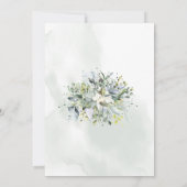 Sla de datum op Eucalyptus groen stof waterverf Kaart (Achterkant)