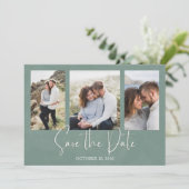Sla de datum op Eucalyptus Trouwdag Groene Geblade Save The Date (Staand voorkant)