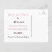 Sla de datum op Fiets gebouwd voor twee Aankondigingskaart (Achterkant)