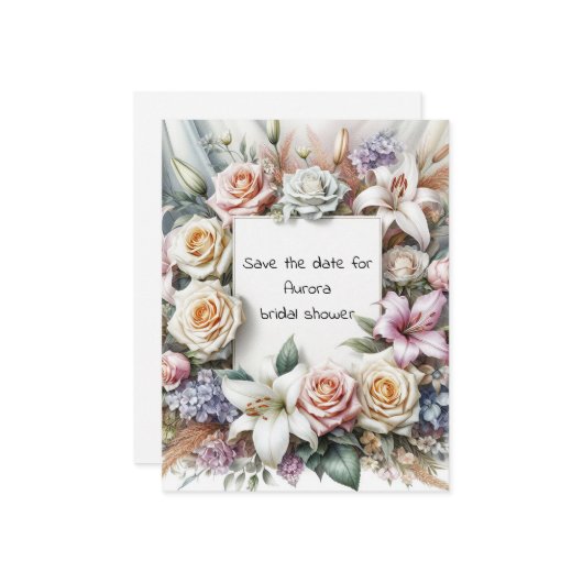 Sla de datum op Flat Note Kaart Notitiekaartje (Voorkant / Achterkant in situ)