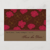 Sla de datum op Floral Design Aankondigingskaart (Voorkant)