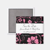 Sla de datum op - Floral Wedding Magnet (Voorkant / Achterkant)