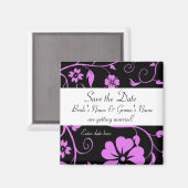 Sla de datum op - Floral Wedding Magnet (Voorkant / Achterkant)