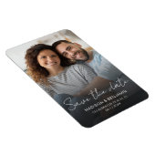 Sla de datum op Foto Bruiloft Verlovingskaart Op M Magneet (Rechterzijde)