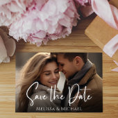 Sla de datum op foto-huwelijksscript save the date