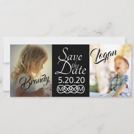 Sla de datum op foto kaarten (Achterkant)