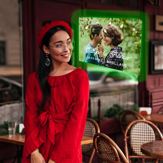 Sla de datum op foto landelijk huisje goud roze vo kaart